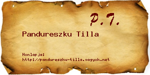 Pandureszku Tilla névjegykártya